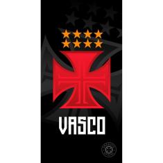 Toalha de Banho Praia e Piscina Brasão Vasco Licenciado Times Buettner Veludo Estampada