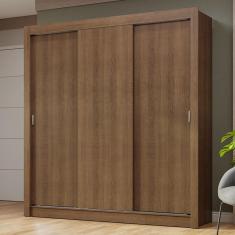 Guarda-Roupa Casal 3 Portas de Correr Rustic Nobre Madesa
