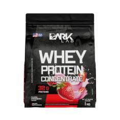 Whey Protein Concentrado Dark Lab, 1kg, Morango, Ganho de Massa Muscular