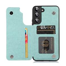 UEEBAI Capa para Samsung Galaxy A13 5G/A04s, capa flip de couro PU de luxo [dois fechos magnético] [compartimentos para cartões] Função de suporte em relevo padrão floral durável macio TPU capa