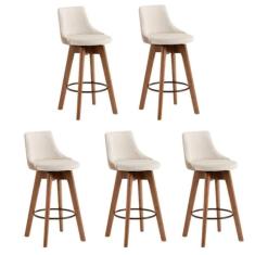 Kit 5 Banquetas Gourmet Copacabana-tecido Linho 56