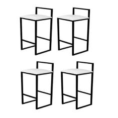 kit 4 Banquetas Industriais Altas P/cozinha, balcão, área de lazer - M