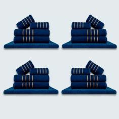 Jogo De Toalhas 20 P?s Cole??o Montreal 100% Algod?o Azul