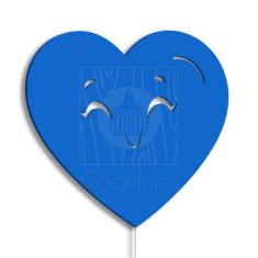 Luminária Abajur Parede Coração Madeira G9 30cm Decoração - Madelumi, 