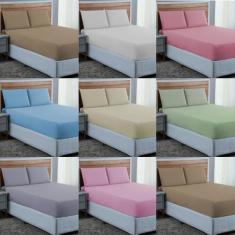 Jogo de Lençol Queen Size 300 Fios 100% Algodão 03 Peças Lençol com El