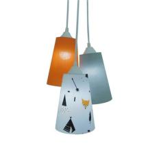 Lustre Pendente Luminária Raposinha Laranja e Cinza - Crie Casa