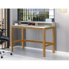 Escrivaninha Califórnia Off White/Amêndoa  Tebarrot Móveis