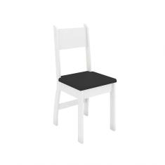 Conjunto 2 Cadeiras Milano Branco Com Preto