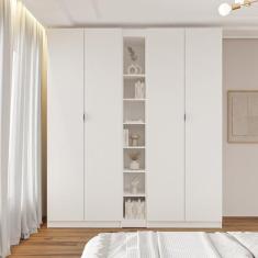 Guarda-Roupa Modulado 4 Portas 3 Peças Hera CabeCasa MadeiraOriginals 
