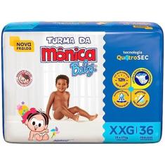 Fralda Descartável Turma da Mônica Baby XXG com 36 Unidades