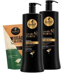 Kit Cavalo Forte Shampoo Condicionador 1L Haskell
