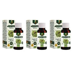Extrato Própolis Puro Kit com 3 Verde Alecrim 15% Zero Alcool Imunidade Vitamina Aquoso 30 ml Natural