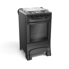 Fogão Mueller 4 Bocas Mesa de Inox Preto Fosco - MFI4BA