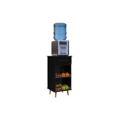 Balcão Fruteira Suporte para Galão Agua Bebedouro Armário Fenix Pé Palito (Preto)