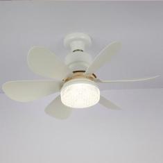 Ventilador de Teto 6 Pás Potente com Controle Lâmpada Bivolt - HIGA