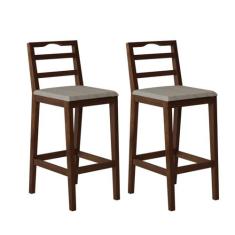 Conjunto 2 Banqueta Madeira Maciça Denver - CCS Interiores