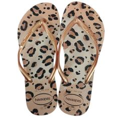 Chinelo Havaianas Slim Animals Feminino - Bege