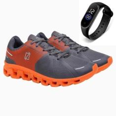 Tênis Esportivo Masculino Academia Fitness Caminhada Cadarço + Relógio-Masculino