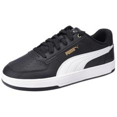 PUMA Caven 2.0 Tênis masculino, Puma Preto-puma branco-dourado, 42