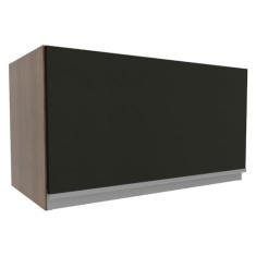 Armário Aéreo Madesa Glamy 60 cm 1 Porta - Rustic/Preto