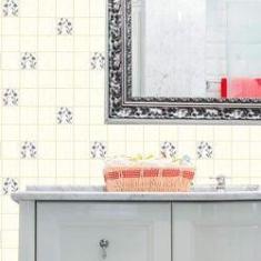 Papel de Parede Auto Adesivo Lavável Pastilha Pa0007 Bege Claro - Fina