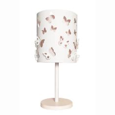 Abajur Infantil Borboletas Duplo 20x41cm Branco/Branco