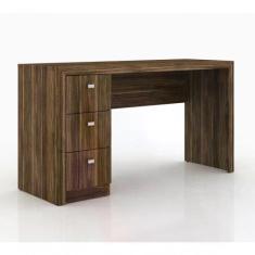 Escrivaninha 03 Gavetas Reversível Me4102 Nogal Nogal - TECNO MOBILI