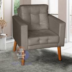 Sofá/poltrona/cadeira Decorativa Glamour Dubai Com Pés Em Madeira Capu