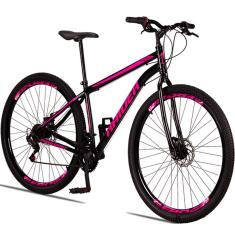 Bicicleta 29 Raider Sport Aço 21 Marchas Freio a Disco