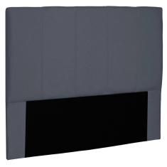 Cabeceira Estofada Cama Box Casal Ravenna 140cm Suede Cinza