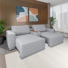 Sofá Decorativo Automatizado Shogun 252cm Reclinável 6 Posições Retrát