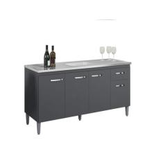 Balcão Gabinete Para Pia Gabriela Sem Tampo 150cm 4 Portas 1 Gaveta Ci