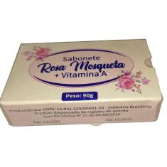Sabonete Rosa Mosqueta com Vitamina A  90g Rugas e Marcas de Expressão