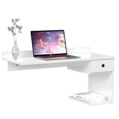 Escrivaninha Mesa Computador / Notebook Home Office Suspensa Com Gavet