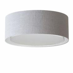 Plafon Duplo Cilíndrico Md-3037 Cúpula Em Tecido 60x25cm Rúst