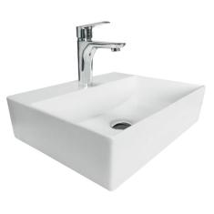 Cuba para Banheiro Cerâmica Branca Fosca Retangular 46cm Reno RC 452