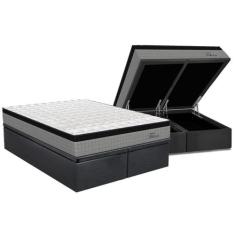 Conjunto Box Baú Queen: Colchão Espuma Orthoflex Molas Ensacadas Maste