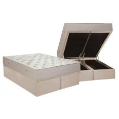 Cama Box Baú Queen: Colchão Molas Bonnel Ortobom Hotelaria Nanolastic 