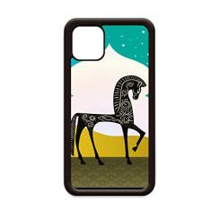 Capa Castelo Dream Princess Style Horse Blue Yellow para iPhone 11 Pro Max para Apple Mobile Case Shell
