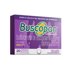 Buscopan Composto - Butilbrometo de  Escopolamina 10mg + Dipirona Sódica 250mg 20 comprimidos 20 Comprimidos Revestidos