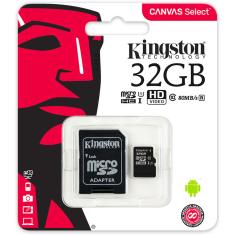 Cartão Micro SD Kingston Canvas Select 32GB