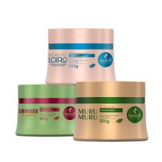 Cronograma Capilar Haskell 3 Máscaras Bana Bend Muru 250g P