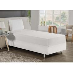 Jogo de Lençol de solteiro King 1m de larg 2 pç Alg Branco - Nathalia 