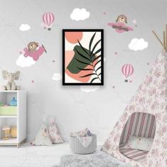 Quadro Decorativo Abstrato Figurativo Vaso Forma IV 45x34cm - Quadros 