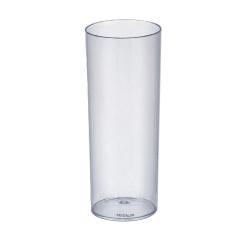 Kit 4 Copos Tubo 300 Ml Acrílico Poliestireno