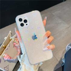 Moda gradiente amor padrão coração capa de telefone transparente para iPhone 11 12 13 Pro Max X XR XS Max 7 8 Plus SE Pára-choque à prova de choque, 46A, para iphone 11 PRO