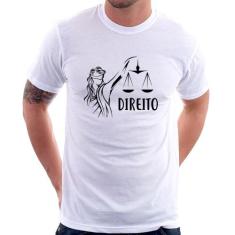 Camiseta Direito - Foca na Moda, Branco, GG