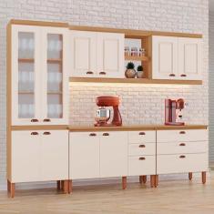 Cozinha Completa Modulada Jessica 100% MDF com 2 Balcões Independentes