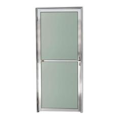 Porta de Alumínio e Vidro 210x90cm Anodizado Brilhante Super Brimak Ab