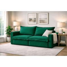 Sofá Cama Paris Casal Retrátil e Reclinável 1,80m em Linho Sofatec, Ve